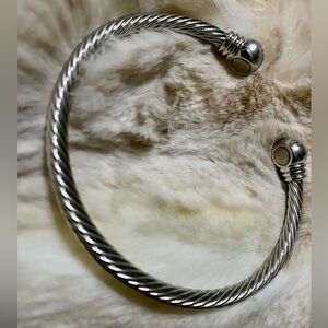 Silver Twisted Cable Bracelet